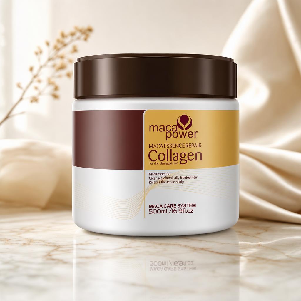 Mascarilla de colágeno de 500 ml para pelo dañado